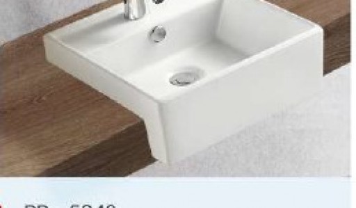 ZAFFIRO PB-5240 SEMI RECESS WASH BASIN - lightings.com.sg
